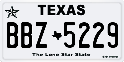 TX license plate BBZ5229
