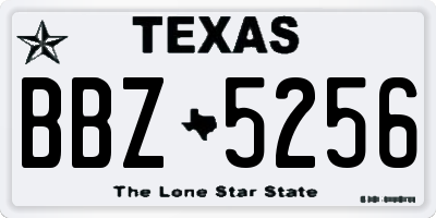 TX license plate BBZ5256