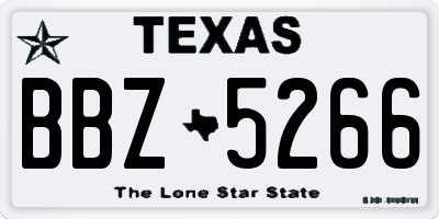 TX license plate BBZ5266