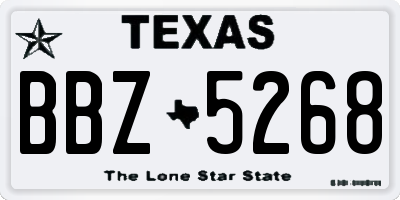 TX license plate BBZ5268