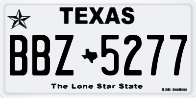 TX license plate BBZ5277