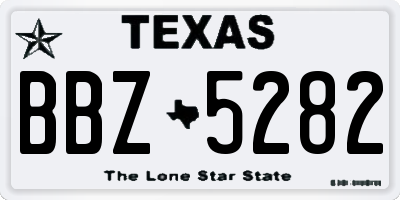 TX license plate BBZ5282