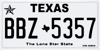 TX license plate BBZ5357