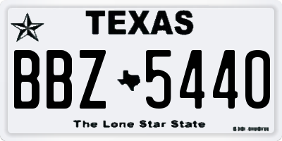 TX license plate BBZ5440