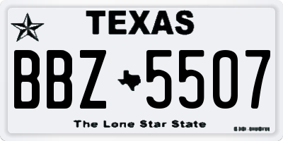 TX license plate BBZ5507