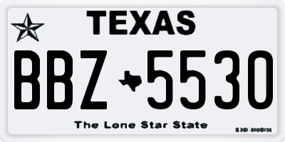 TX license plate BBZ5530