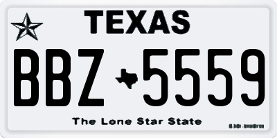 TX license plate BBZ5559