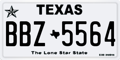 TX license plate BBZ5564