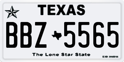 TX license plate BBZ5565