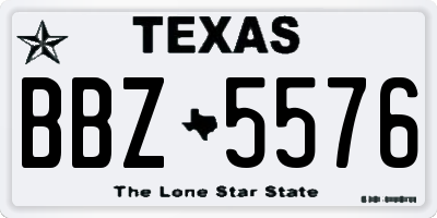 TX license plate BBZ5576