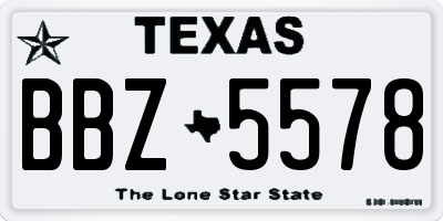 TX license plate BBZ5578