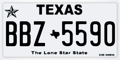 TX license plate BBZ5590