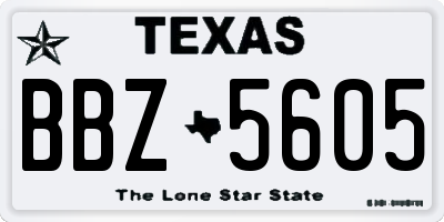 TX license plate BBZ5605