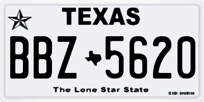 TX license plate BBZ5620