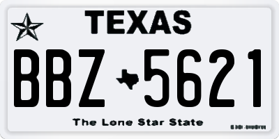 TX license plate BBZ5621