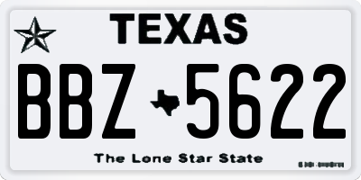 TX license plate BBZ5622