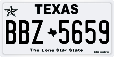 TX license plate BBZ5659