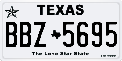 TX license plate BBZ5695