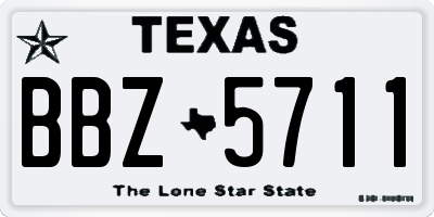 TX license plate BBZ5711
