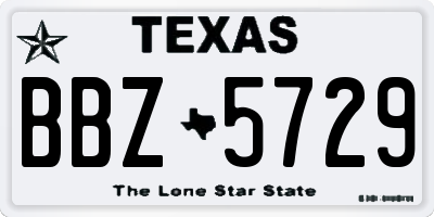 TX license plate BBZ5729