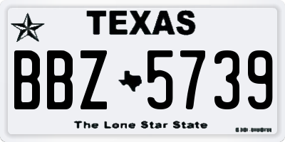 TX license plate BBZ5739