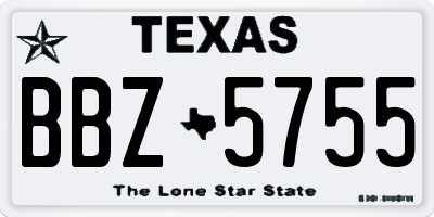 TX license plate BBZ5755