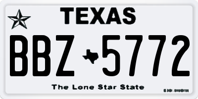 TX license plate BBZ5772