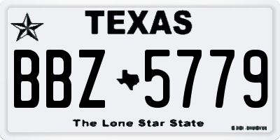 TX license plate BBZ5779