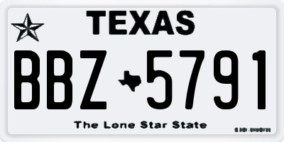 TX license plate BBZ5791