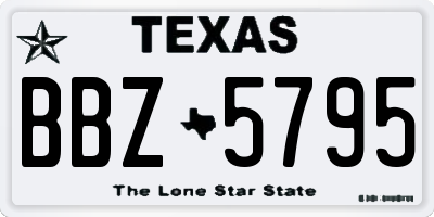 TX license plate BBZ5795