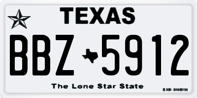 TX license plate BBZ5912