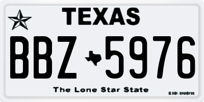 TX license plate BBZ5976