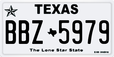 TX license plate BBZ5979