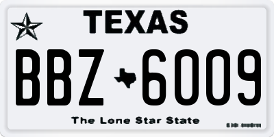 TX license plate BBZ6009