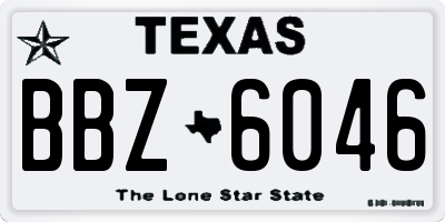 TX license plate BBZ6046