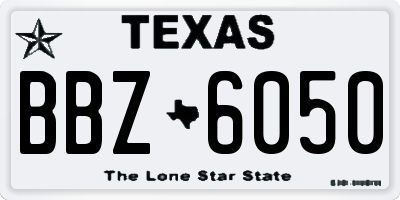 TX license plate BBZ6050