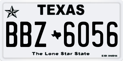 TX license plate BBZ6056