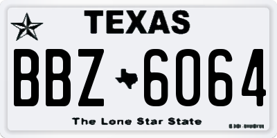TX license plate BBZ6064