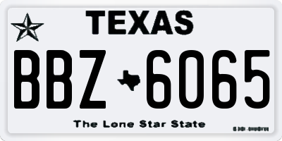 TX license plate BBZ6065