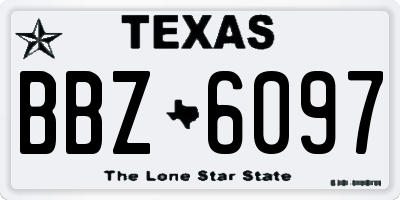 TX license plate BBZ6097