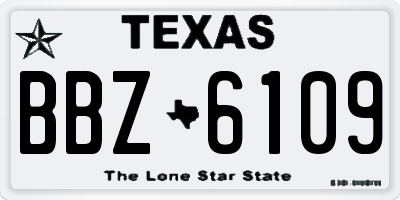 TX license plate BBZ6109