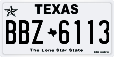 TX license plate BBZ6113