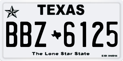 TX license plate BBZ6125