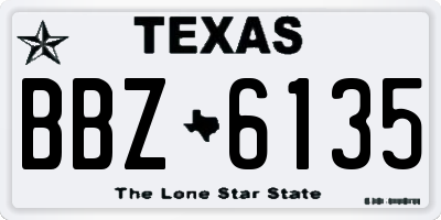 TX license plate BBZ6135