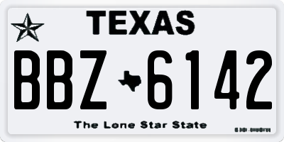 TX license plate BBZ6142