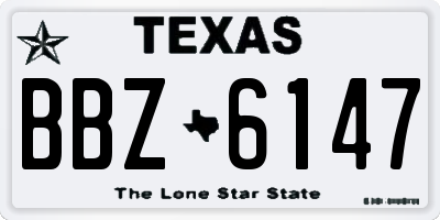 TX license plate BBZ6147