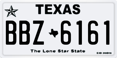 TX license plate BBZ6161