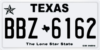 TX license plate BBZ6162