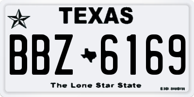 TX license plate BBZ6169