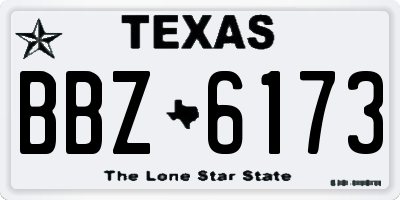 TX license plate BBZ6173